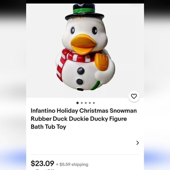 Infantino holiday snowman rubber duck - Picture 5 of 5
